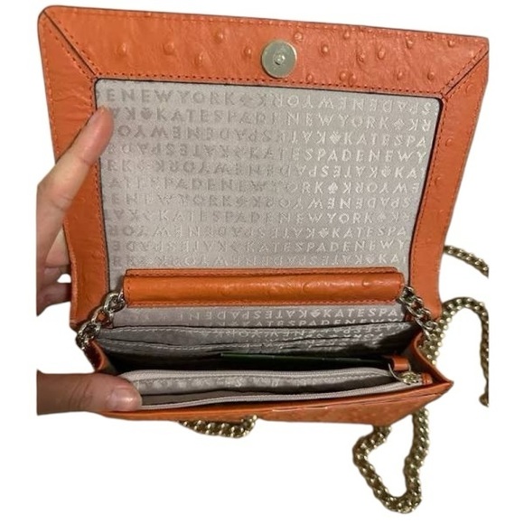 KATE SPADE ALEXANDER AVENUE ISABELI ORANGE PEBBLE CROSSBODY PURSE - Picture 2 of 3